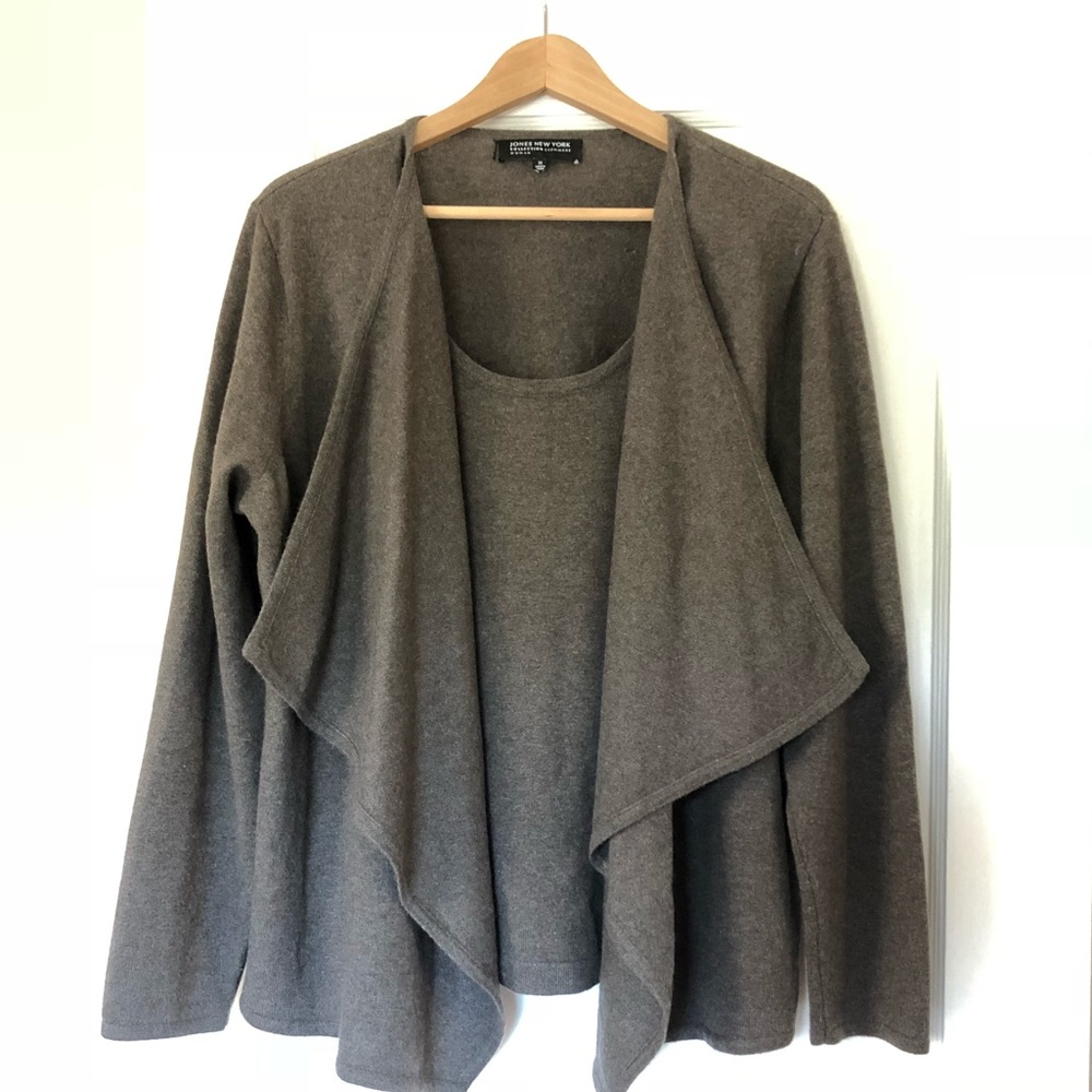 Jones New York Cashmere one-piece Cardigan Set. 1x